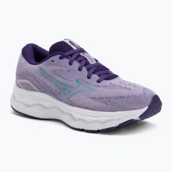 Buty do biegania damskie Mizuno Wave Serene thistle/ceramic/violet indigo. Fioletowe obuwie sportowe damskie Mizuno, bez wzorów, z gumy, do biegania, mizuno wave. Za 289.99 zł.