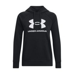 Bluza damska z kapturem Under Armour Rival Fleece Big Logo. Białe bluzy damskie Under Armour, l, bez wzorów, z materiału, z kapturem. Za 270.70 zł.