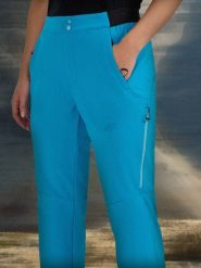 4F Spodnie trekkingowe damskie - niebieskie XL. Niebieskie spodnie materiałowe damskie 4f, s, bez wzorów, z materiału. Za 299.99 zł.