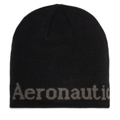 Czapka Aeronautica Militare. Czarne czapki i kapelusze męskie Aeronautica Militare, na zimę, bez wzorów. Za 129.99 zł.