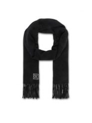Calvin Klein Szalik LV04F8121G Czarny. Czarne rękawiczki damskie Calvin Klein, bez wzorów, z kaszmiru. Za 569.99 zł.