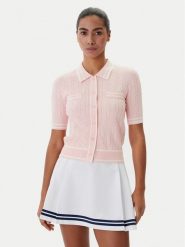 Guess Kardigan V6RR02 Z4652 Różowy Regular Fit. Czerwone kardigany damskie Guess, xxs, z aplikacjami, z syntetyku, bez kołnierzyka, bez ramiączek, bez kaptura. Za 399.99 zł.