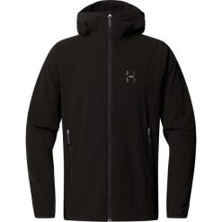 Kurtka przeciwdeszczowa męska Rosson Softshell Hood. Szare kurtki męskie Haglöfs, m, bez wzorów, z softshellu, sportowe, bez kaptura. Za 690.00 zł.