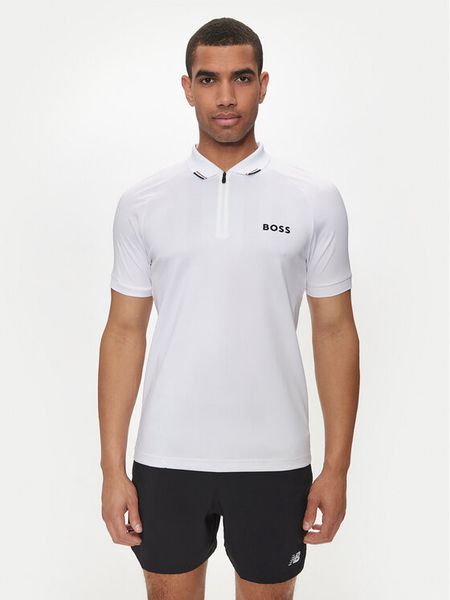 Boss Polo Philix MB 3 350519863 Biały Slim Fit. Białe koszulki polo męskie Boss, m, bez wzorów, z syntetyku, bez ramiączek. Za 389.99 zł.