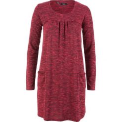 Sukienka shirtowa melanżowa, długi rękaw bonprix czerwono-czarny melanż. Czerwone sukienki damskie bonprix, melanż, z długim rękawem. Za 89.99 zł.