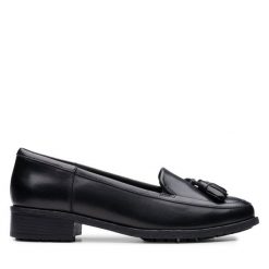 Loafersy Clarks. Czarne mokasyny damskie Clarks. Za 279.99 zł.