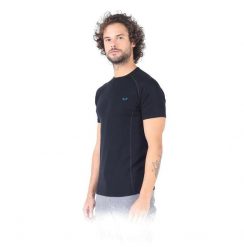 Koszulka termoaktywna męska Woolona Berg 100% Merino z krótkim rękawem. Czarne koszulki sportowe męskie WOOLONA, m, bez wzorów, z materiału, bez kołnierzyka, bez ramiączek, wspinaczkowe. Za 261.00 zł.