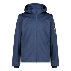 Kurtka turystyczna z kapturem i suwakiem CMP. Niebieskie kurtki sportowe męskie CMP, na wiosnę, xl, bez wzorów, z softshellu, trekkingowe. Za 371.50 zł.