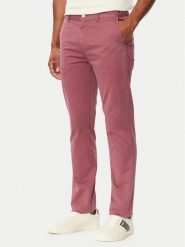 BOSS Chinosy Chino_slim 50510933 Bordowy Regular Fit. Czerwone eleganckie spodnie męskie Boss, m, bez wzorów, z bawełny. Za 494.99 zł.