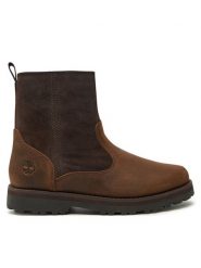 Timberland Botki TB1A28MT2421 Brązowy. Brązowe botki dziewczęce Timberland, ze skóry, bez zapięcia. Za 379.99 zł.