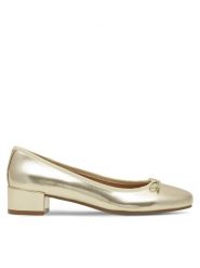 Jenny Fairy Baleriny WYL3680-1 Złoty. Żółte baleriny damskie Jenny Fairy, bez wzorów, ze skóry, bez obcasa. Za 99.99 zł.