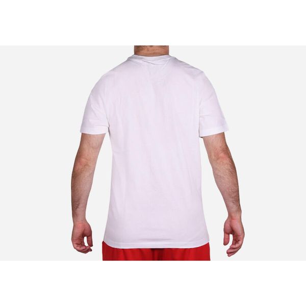 Koszulka męska nike air jordan flight tee white. Białe koszulki sportowe męskie Nike, m, bez wzorów, z bawełny, bez kołnierzyka, bez ramiączek, do biegania. Za 159.00 zł.