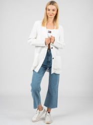 Tommy Hilfiger Marynarka | WW0WW33195 | Kobieta | Biały. Białe żakiety damskie Tommy Hilfiger, bez wzorów, ze lnu. W wyprzedaży za 589.00 zł.