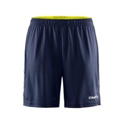 Szorty Craft Premier. Niebieskie krótkie spodenki sportowe męskie Craft, l, bez wzorów, z materiału, na fitness i siłownię. Za 193.00 zł.