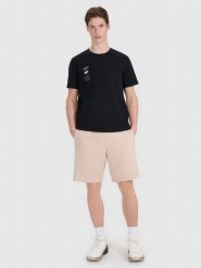 4F Spodenki dresowe męskie - beżowe XXL. Brązowe krótkie spodenki sportowe męskie 4f, l, bez wzorów, z bawełny. Za 149.99 zł.