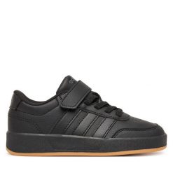 Sneakersy adidas. Czarne trampki i tenisówki chłopięce Adidas, bez wzorów, bez zapięcia. Za 179.99 zł.