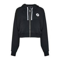 Bluza damska Converse Retro Full-Zip Hoodie. Czarne bluzy damskie Converse, m, bez wzorów, bez kaptura. Za 279.99 zł.