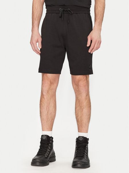 Moose Knuckles Szorty sportowe Dalon M15MR807 Czarny Regular Fit. Czarne krótkie spodenki sportowe męskie Moose Knuckles, m, bez wzorów, z bawełny. Za 519.99 zł.