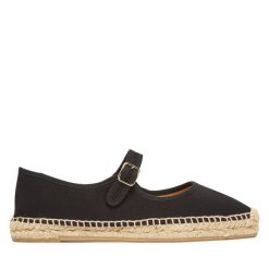 Espadryle Castañer. Czarne espadryle damskie Castañer, bez wzorów, bez obcasa, bez zapięcia. Za 389.99 zł.