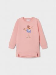NAME IT Bluza Tinna 13226404 Różowy Regular Fit. Czerwone bluzy dla dziewczynek Name it, bez wzorów, z bawełny, bez ramiączek, bez kaptura. Za 59.99 zł.