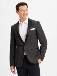 Finshley & Harding London Kurtka Mężczyźni Slim Fit Sztuczne włókno czarny, 50. Czarne kurtki męskie Finshley & Harding London, m, bez wzorów, z satyny, bez kaptura. Za 599.95 zł.