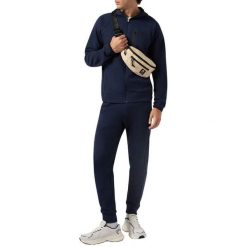 Dres męski treningowy Champion Hooded Full Zip C-tech Slim Fit Tracksuit. Niebieskie buty sportowe męskie Champion, z dresówki, bez zapięcia, na fitness i siłownię. Za 429.00 zł.
