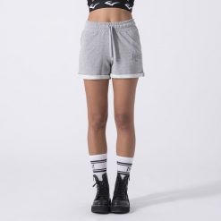 IKONICZNE SZORTY Z NIEZMIEKLEJ BAWELNY SIWY MELANZ BAWELNA, POLIESTER. Szare szorty sportowe damskie Everlast, l, bez wzorów, z bawełny, sportowe, na fitness i siłownię. Za 148.35 zł.