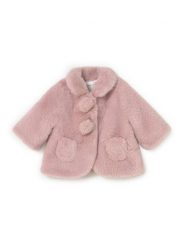Mayoral Futro 2402 Różowy Regular Fit. Czerwone kurtki i płaszcze dla dziewczynek Mayoral, bez wzorów, z futra, bez kaptura. Za 189.99 zł.