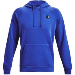 Bluza męska Under Armour Rival Fleece Hoodie. Niebieskie bluzy męskie Under Armour, m, bez wzorów, bez kaptura. Za 251.65 zł.