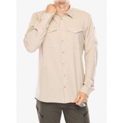 Koszula turystyczna męska Vaude Rosemoor LS Shirt II. Brązowe koszule męskie Vaude, m, bez wzorów, casualowe, bez kołnierzyka, bez ramiączek. Za 251.99 zł.