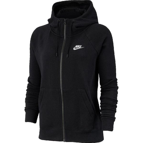 Bluza Kobieta Nike Nsw Essntl Fz Flc czarny. Czarne bluzy damskie Nike, bez wzorów, z kapturem. Za 369.99 zł.