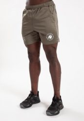 Broxton Szorty - zielony. Zielone krótkie spodenki sportowe męskie GORILLA WEAR, l, bez wzorów, z poliesteru, na fitness i siłownię. Za 209.00 zł.