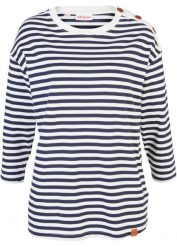 Shirt z długim rękawem i guzikami, oversized. Zielone bluzki damskie bonprix, bez wzorów, bez kołnierzyka, bez ramiączek. Za 59.99 zł.