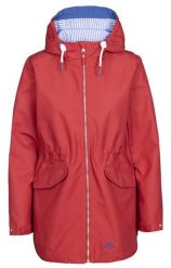 Trespass Finch - Damska kurtka przeciwdeszczowa Tp50 czerwona. Czerwone kurtki damskie 2117 OF SWEDEN, s, bez wzorów, z bawełny, bez kaptura. Za 363.99 zł.