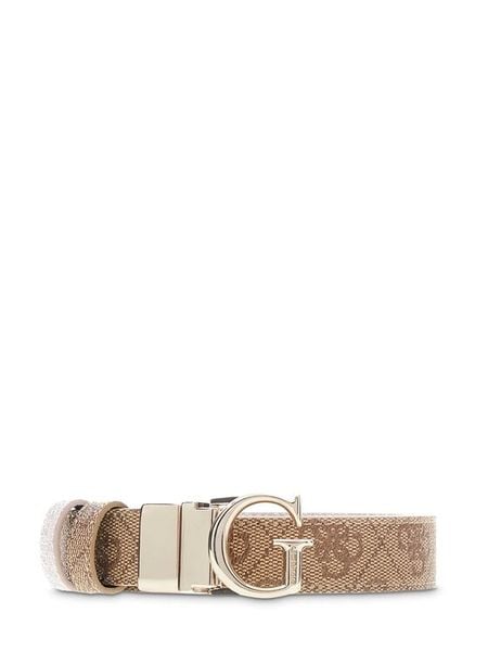 Guess Pasek BW9456 P6325 Brązowy. Brązowe paski damskie Guess, z aplikacjami, ze skóry. Za 174.99 zł.