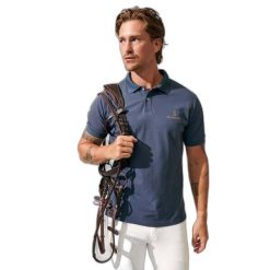 Koszulka polo do jazdy konnej PS of Sweden Lucas. Niebieskie koszule męskie PS OF SWEDEN, bez wzorów, sportowe, bez kołnierzyka, bez ramiączek. Za 379.00 zł.