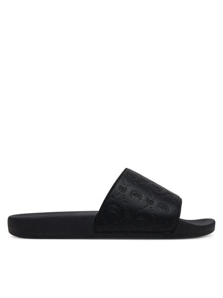 Just Cavalli Klapki 78RA3SZ5 ZSC31 Czarny. Czarne klapki damskie Just Cavalli, bez wzorów, z syntetyku, bez obcasa. Za 288.99 zł.