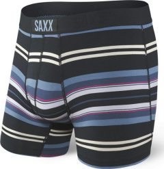 SAXX Bokserki męskie Vibe Boxer Brief Black Tartan Stripe r. S. Czarne bokserki męskie Saxx, m, bez wzorów. Za 103.99 zł.