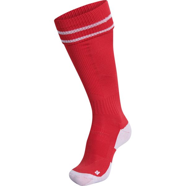 Getry piłkarskie dla dorosłych Hummel Element Football Sock. Białe legginsy sportowe męskie Hummel, bez wzorów, do piłki nożnej. Za 38.00 zł.