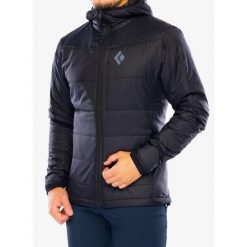 Kurtka ocieplana Black Diamond Solution Hoody. Czarne kurtki męskie Black Diamond, bez wzorów, wspinaczkowe. Za 747.59 zł.
