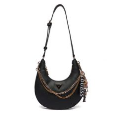 Torebka Guess. Czarne torebki do ręki damskie Guess, z aplikacjami, klasyczne, bez dodatków. Za 589.99 zł.