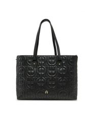 Aigner Torebka 137074 Czarny. Czarne torebki do ręki damskie Aigner, bez wzorów, ze skóry, bez dodatków. Za 2,029.00 zł.