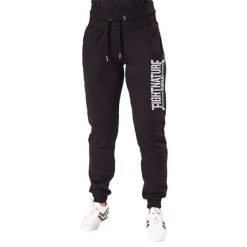 Damskie spodnie dresowe Danrho Fightnature. Czarne spodnie dresowe damskie DANRHO, bez wzorów, z dresówki, na fitness i siłownię. Za 279.50 zł.