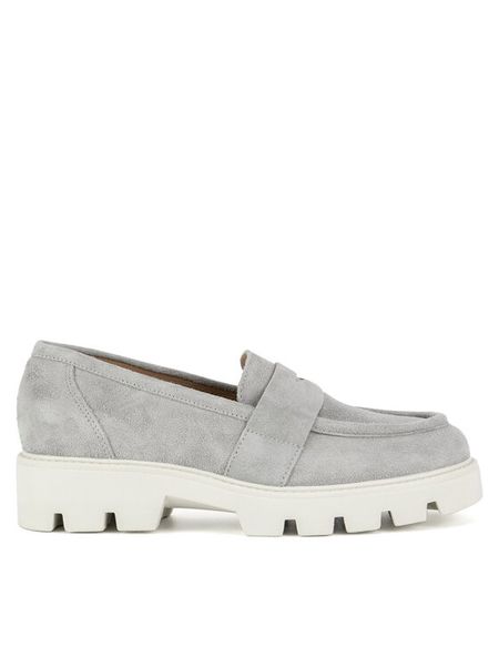 Badura Mokasyny AMANTEA-28180LM Szary. Szare mokasyny damskie Badura, ze skóry. Za 279.99 zł.