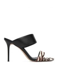 Eva Minge Klapki EO- MIRIAM-LT1916-1 Czarny. Czarne klapki damskie Eva Minge, bez wzorów, ze skóry, bez obcasa. Za 429.99 zł.