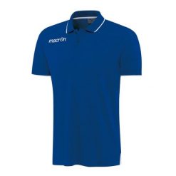 Polo Macron Zouk. Niebieskie koszulki polo męskie Macron, m, bez wzorów, eleganckie, bez ramiączek. Za 223.00 zł.
