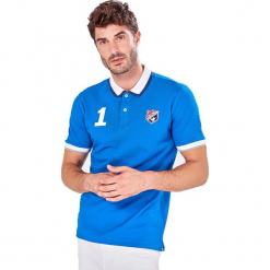 Koszulka polo w kolorze niebieskim. Niebieskie koszulki polo męskie marki Camel Active, Auden Cavill, z aplikacjami. W wyprzedaży za 79.95 zł.