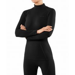 Damska koszulka z długim rękawem Falke Maximum Warm. Czarne koszulki sportowe damskie Falke, l, bez wzorów, sportowe, bez kołnierzyka. Za 383.00 zł.