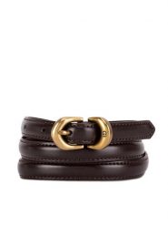 Gino Rossi Pasek Damski BLYL24005-2 Brązowy. Brązowe paski damskie Gino Rossi, bez wzorów, ze skóry. Za 99.99 zł.