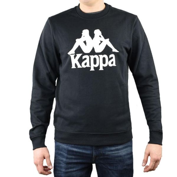 Męska Bluza Sertum Rn. Czarne bluzy męskie Kappa, m, bez wzorów, z bawełny, z kapturem. Za 125.99 zł.